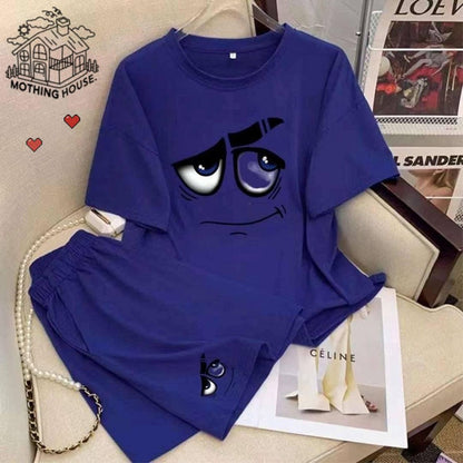 Eye Design Fashion T-shirt & Shorts for Women