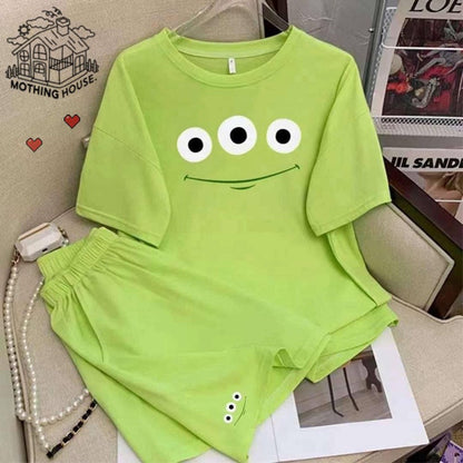 Eye Design Fashion T-shirt & Shorts for Women