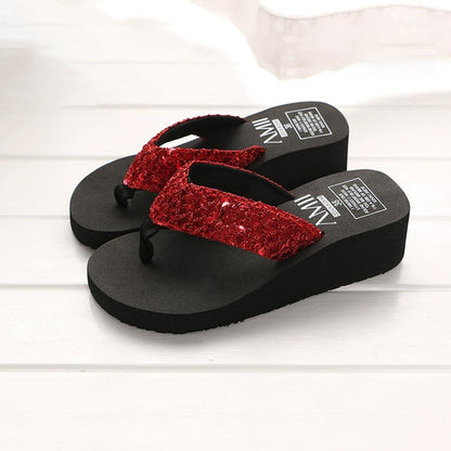 Rhinestone Pattern Slipper Thick Bottom Sandals for Women