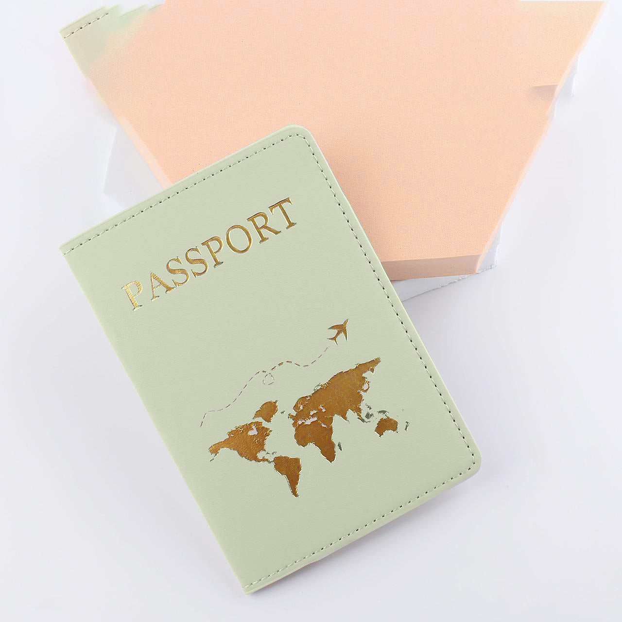 Aesthetic Style World Map Design Passport Holder | Leather Fashion Passport Protection Cover