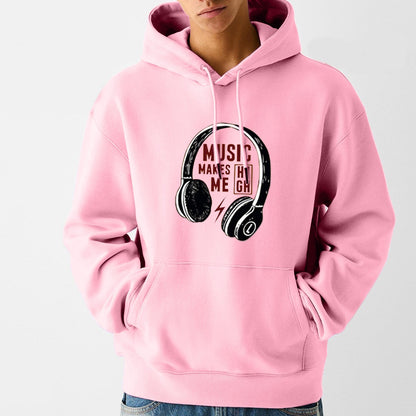 Street Fashion Full Sleeve Printed Hooded Sweatshirt for Men