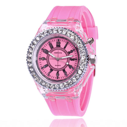Silicone Style Colorful Electronic Watch for Ladies