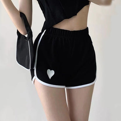 High Waisted Elastic Korean Shorts for Women