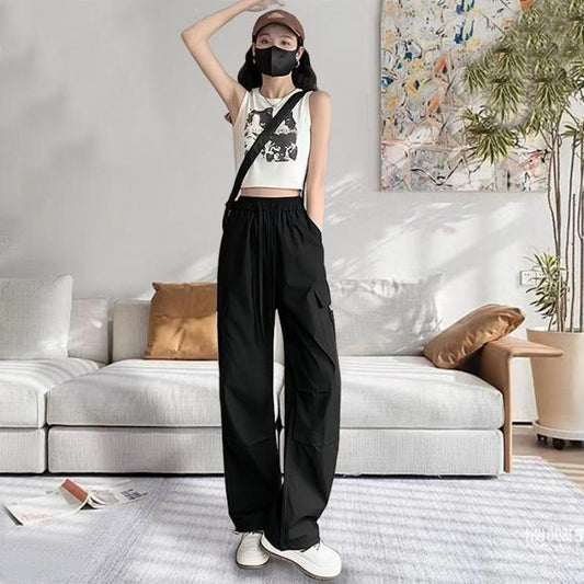 Latest Fashion Printed Short-T Shirt & Wide Leg Long Pant for Women