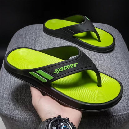 Men Solid Flat Slip On Beach Fashion Flip Flops