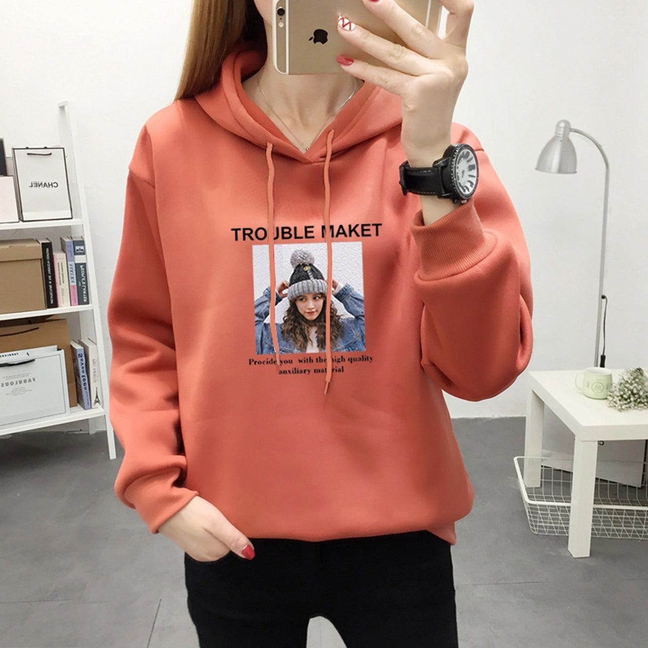 Graphic Printed Fashion Long Sleeve Winter Hoodies for Women