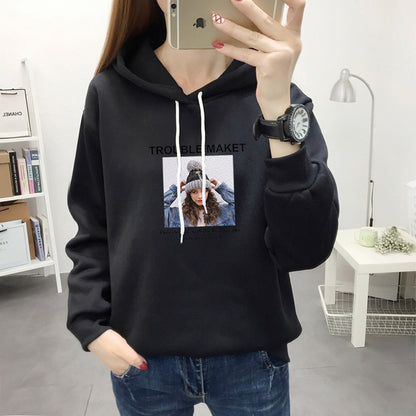 Graphic Printed Fashion Long Sleeve Winter Hoodies for Women