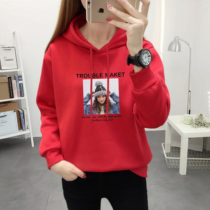 Graphic Printed Fashion Long Sleeve Winter Hoodies for Women