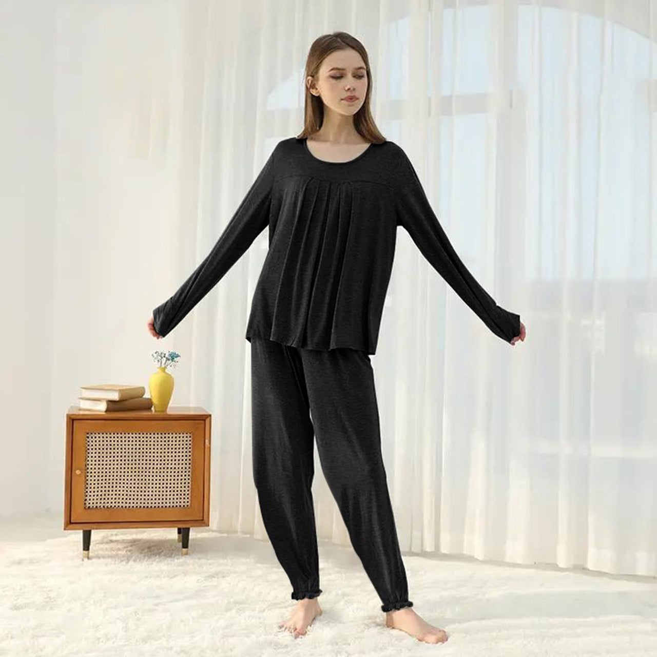 Long Sleeve Casual Summer Bamboo Loungewear Pajama