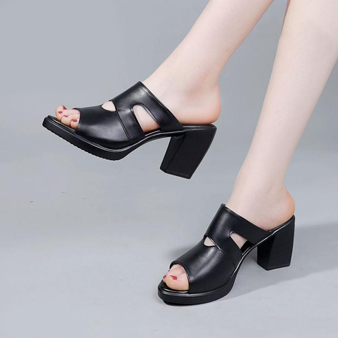 New Fish Mouth Fashion Casual Summer Solid Color Sandals for Women