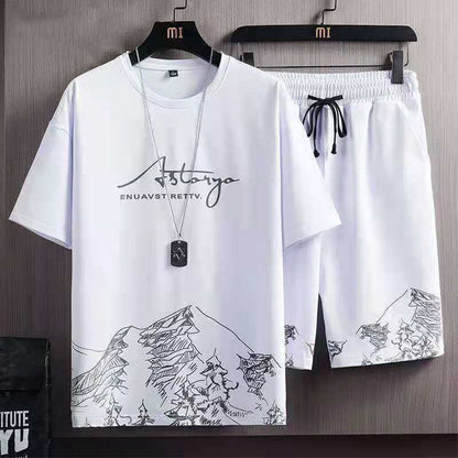 Mountain Fashion Short Sleeve T-shirt & Shorts for Men