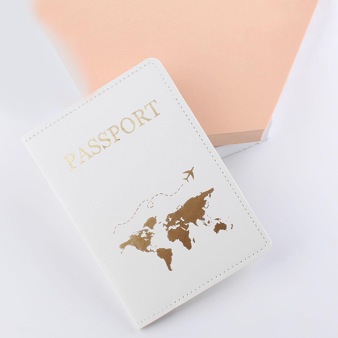 Aesthetic Style World Map Design Passport Holder | Leather Fashion Passport Protection Cover