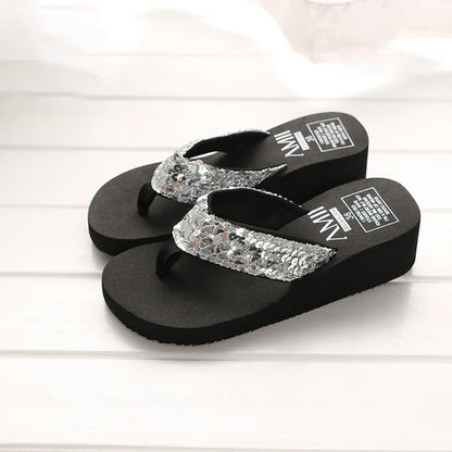 Rhinestone Pattern Slipper Thick Bottom Sandals for Women