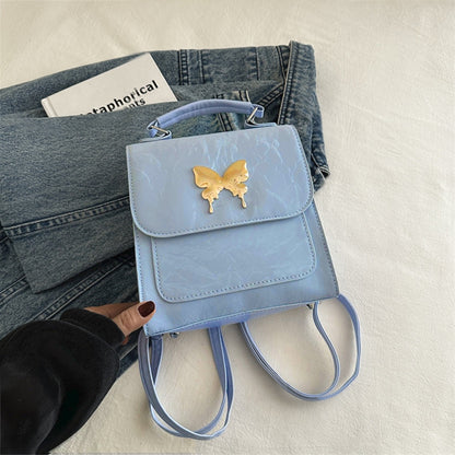 Butterfly Pattern Minimal Backpack Bag for Women