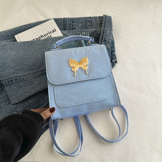 Butterfly Pattern Minimal Backpack Bag for Women