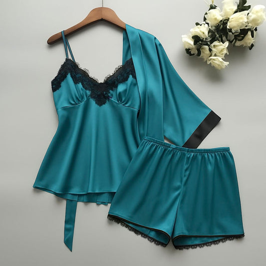 Solid Pyjama Night sleepe Wear Set for Ladies