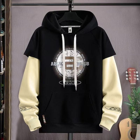 Two-Piece Printed Fashion Sportswear Hooded Sweatshirt for Men