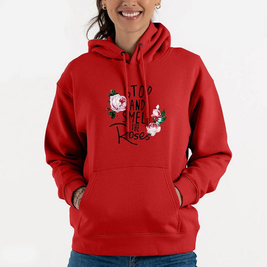 New Rose Printed Fashion Casual Full Sleeve Hoodies for Women