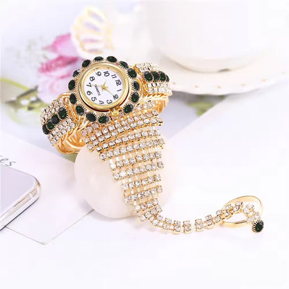 Stylish Jewelry Ring Bracelet & Analogue Wrist Watch for Women