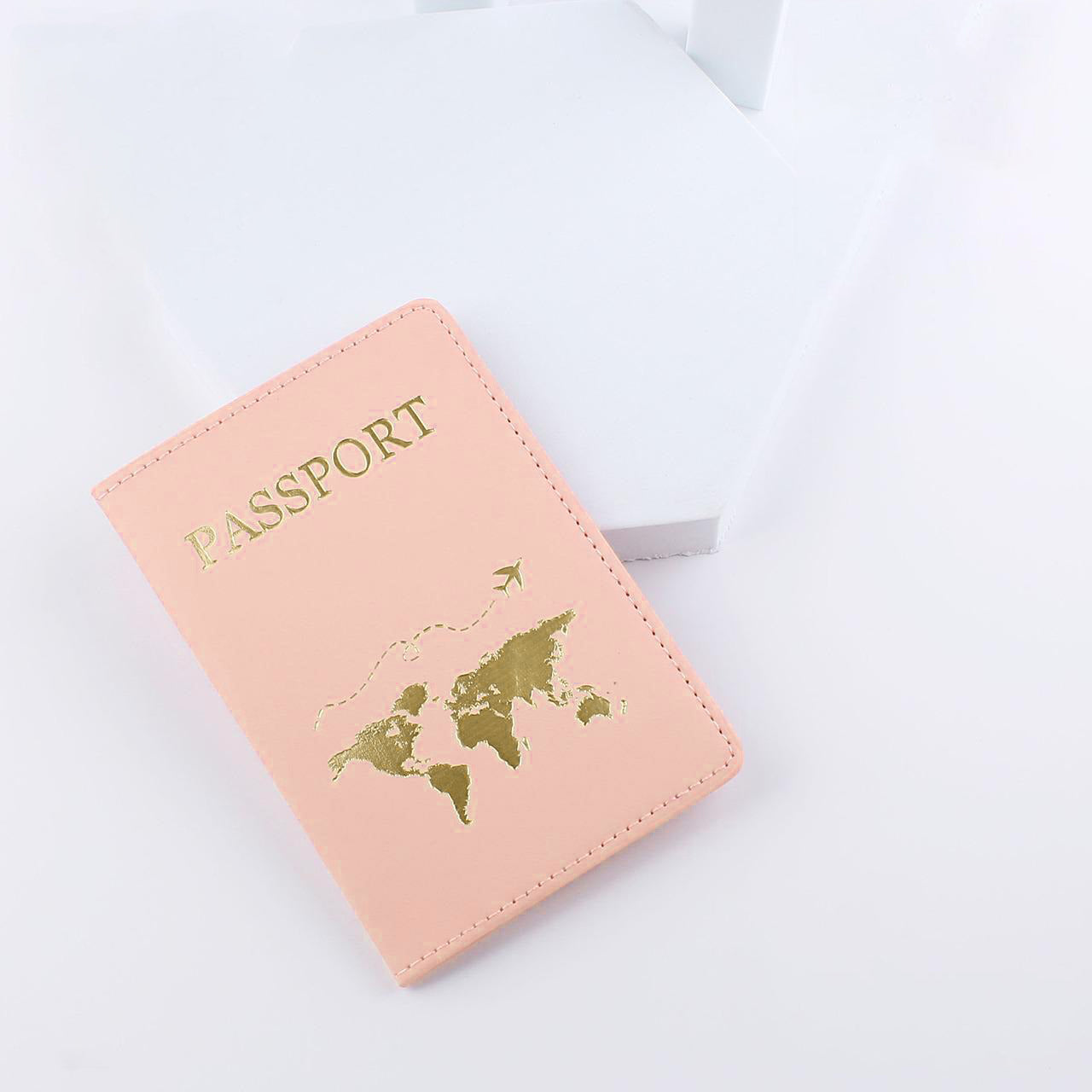 Aesthetic Style World Map Design Passport Holder | Leather Fashion Passport Protection Cover