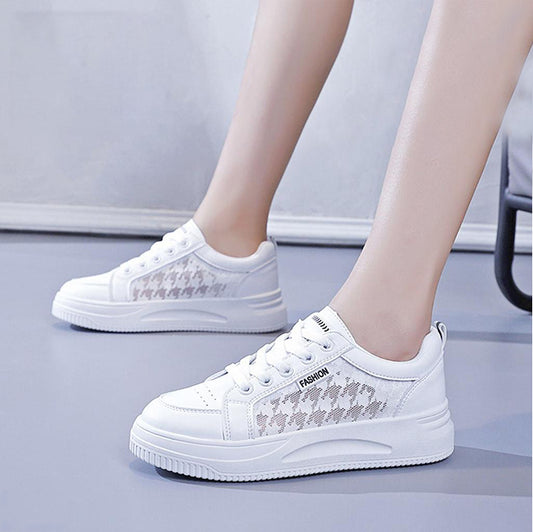 Low Top Solid Color Thick Sole Casual Ladies fashion Sneaker Shoes