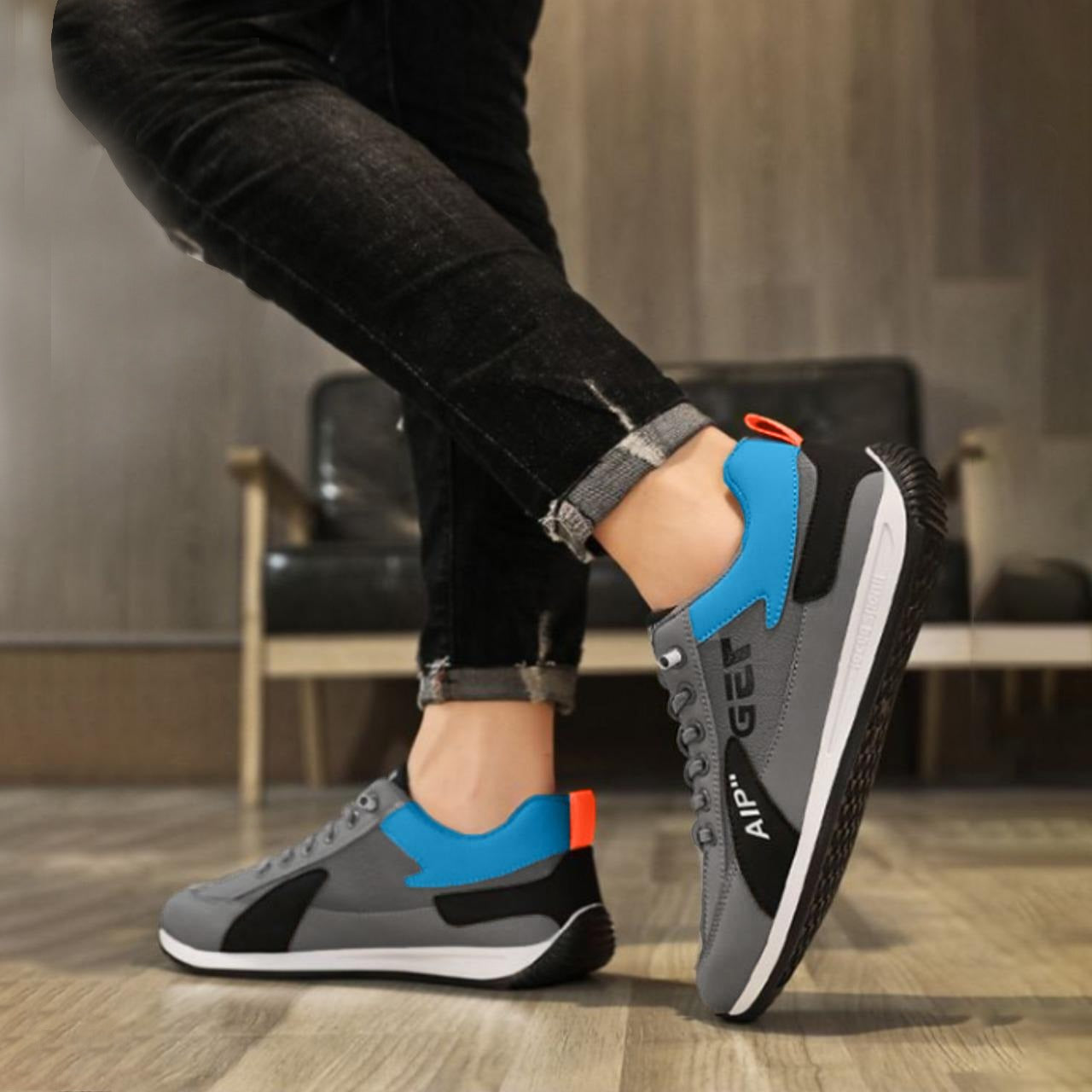 Trendy Travel Pattern Lace Up Casual Sneakers for Men