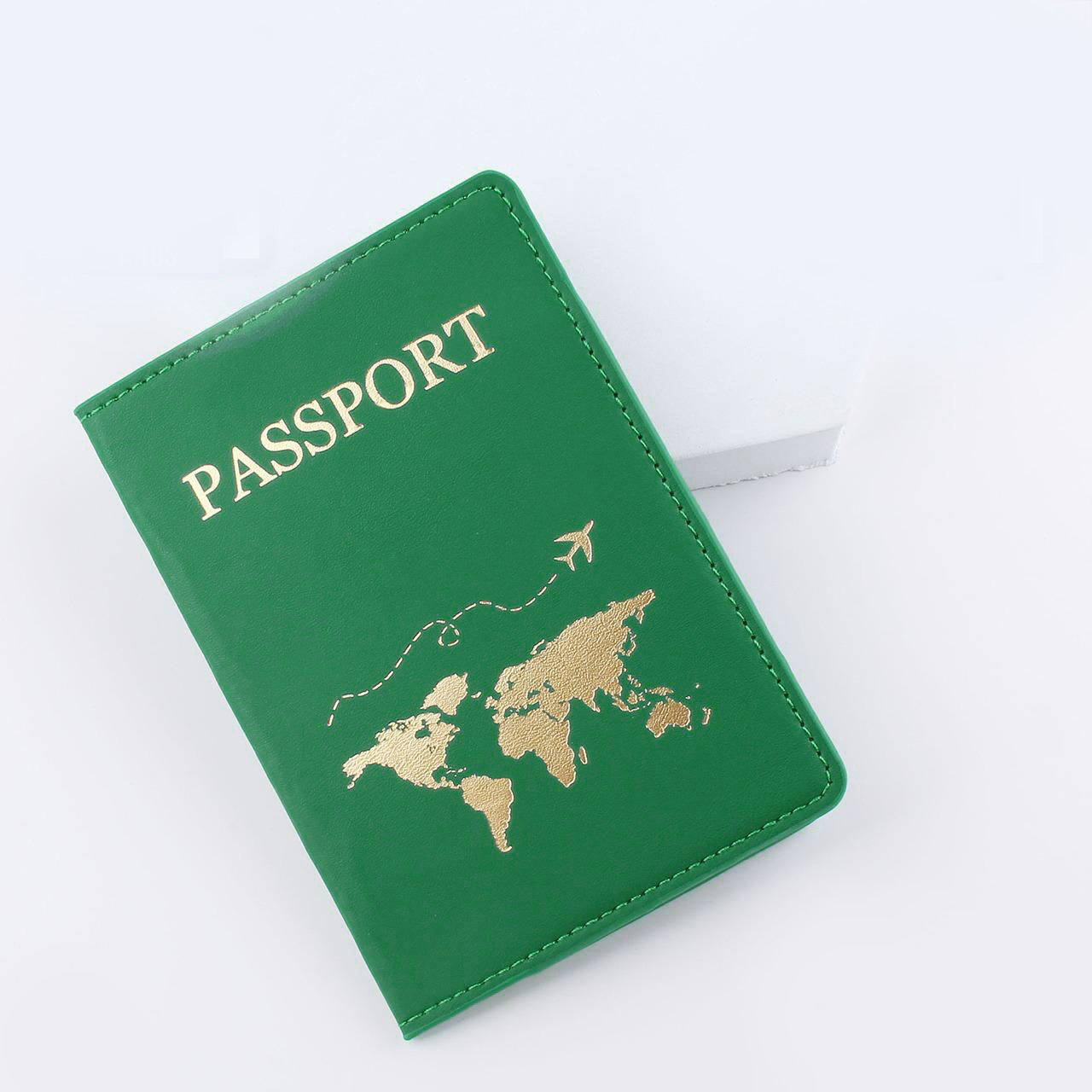 Aesthetic Style World Map Design Passport Holder | Leather Fashion Passport Protection Cover