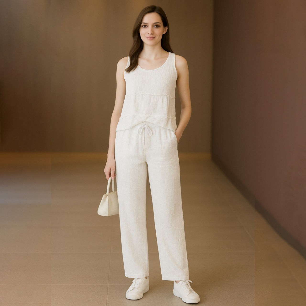 Latest Solid Indoor Outdoor Fashion Co Ord Set for Women