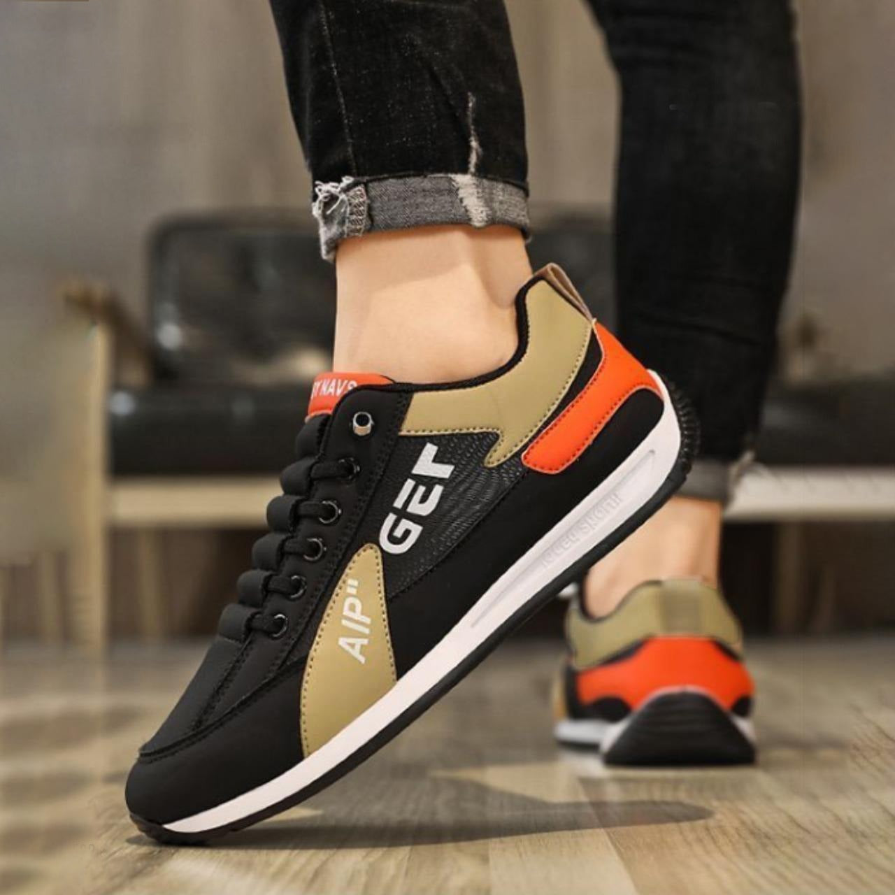 Trendy Travel Pattern Lace Up Casual Sneakers for Men