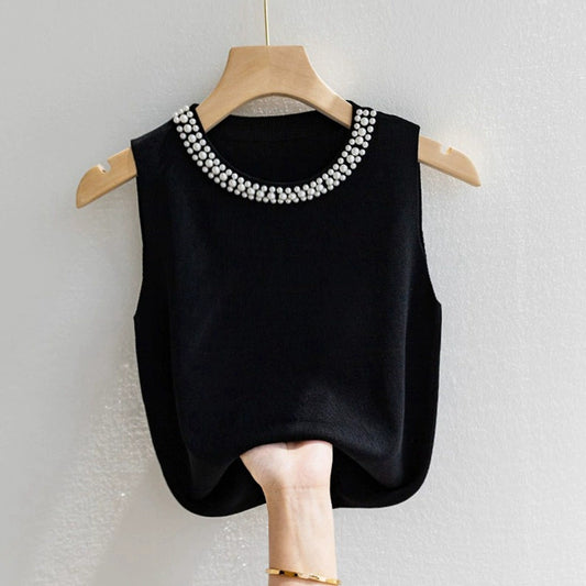 Korean Fashion Vest Knitted Top For Girls