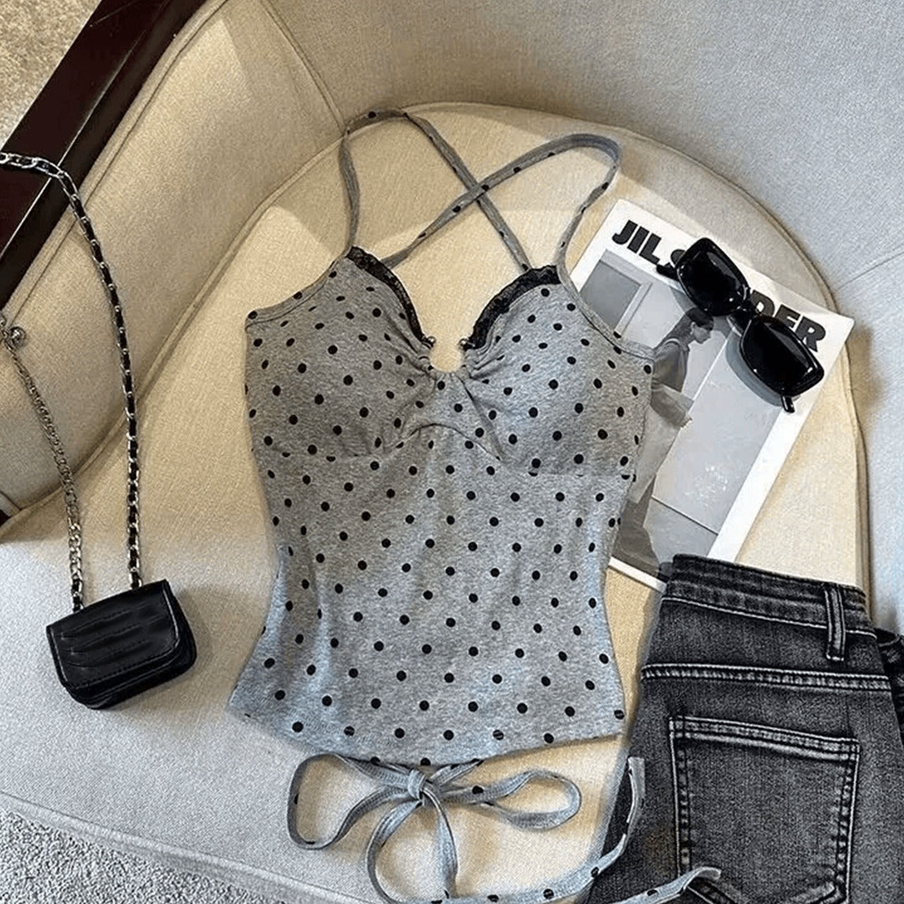 Latest Polka Dot Fashion Camisole Top for Women