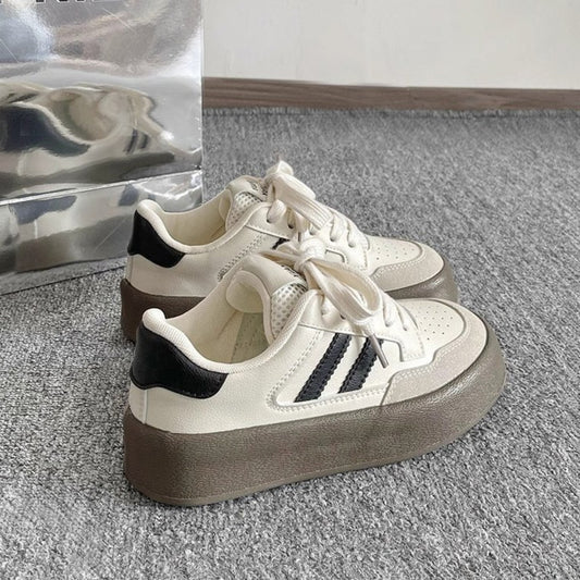 Korean Style Vulcanized Lace Up Shoes