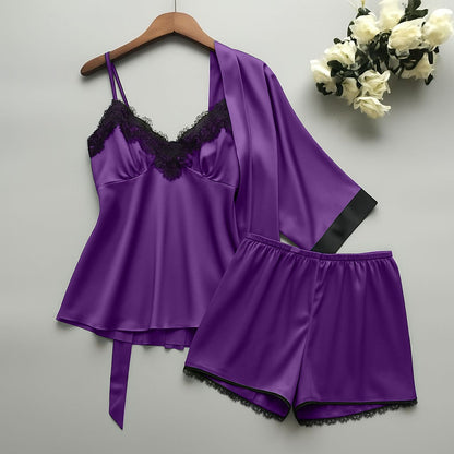Solid Pyjama Night sleepe Wear Set for Ladies