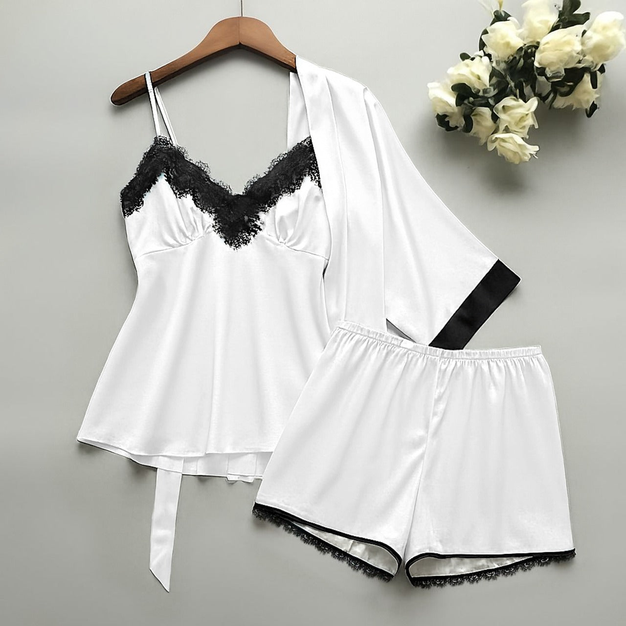 Solid Pyjama Night sleepe Wear Set for Ladies