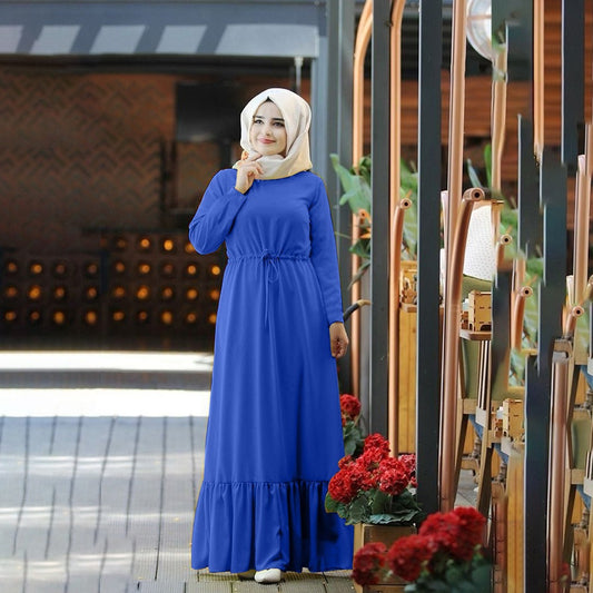 Solid Color Casual Wear Abaya for Girls