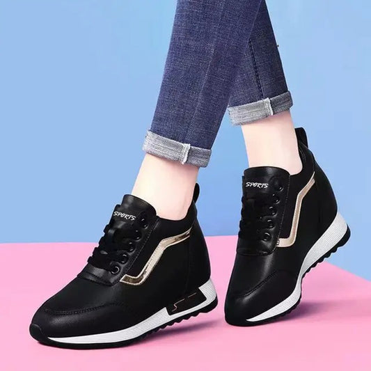 Height Increasing Vulcanized Style Outdoor Sneakers for Women