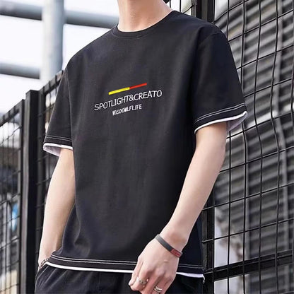 Casual Fit Minimal Text Printed T-shirt for Men