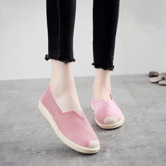 Designer Pattern Canvas Slip On Loafers for Women
