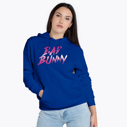 Text Printed Style Hooded Pullover for Women