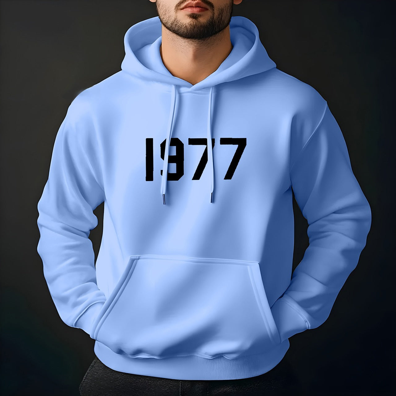 Latest Fashion 1977 Printed Full Sleeve Hoodies for Men