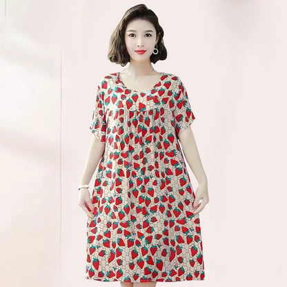 Floral & Polka Dot Printed Mid Skirt Top for Women