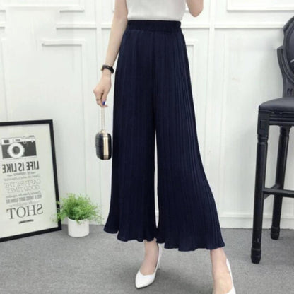 Korean Fashion Solid Wide Leg Loose Pant for Women