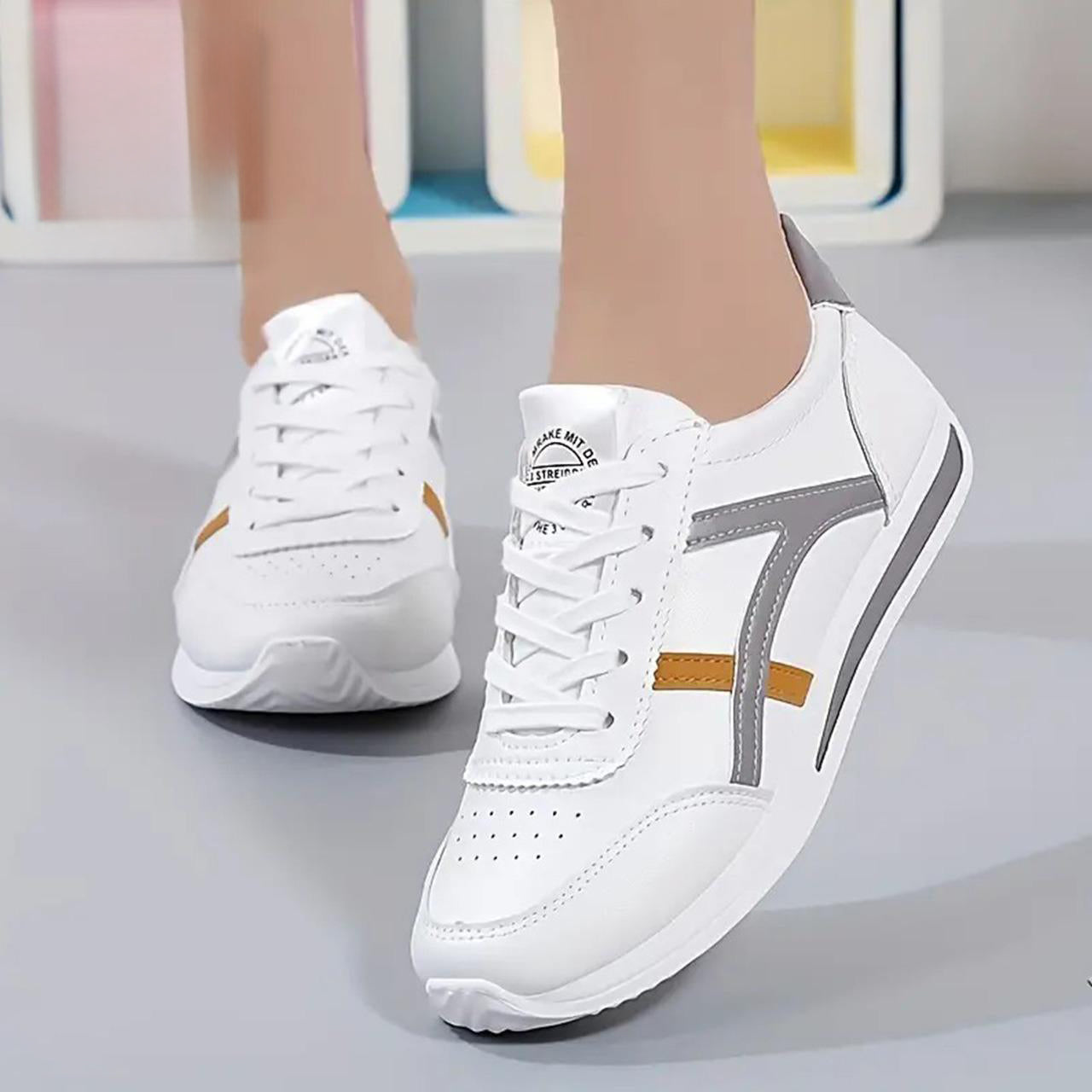 Low Top Lace Up Casual Breathable Sports Shoes for Women