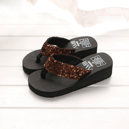 Rhinestone Pattern Slipper Thick Bottom Sandals for Women