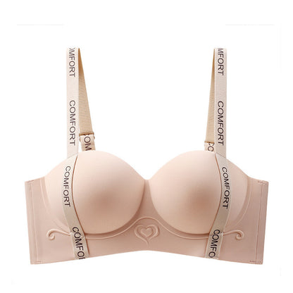 Padded Solid Color Push-up Bra for Women