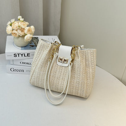 Woven Large Capacity Hand Shoulder Bag for Women