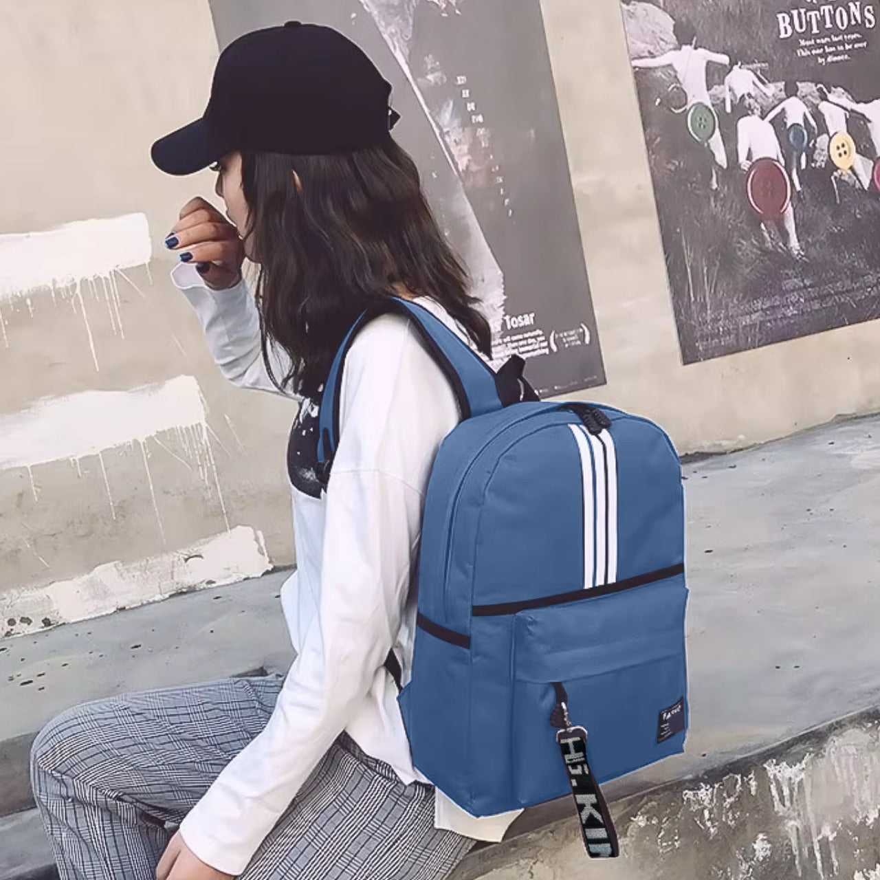 Latest Striped Fashion Printed Backpack Bag for Women